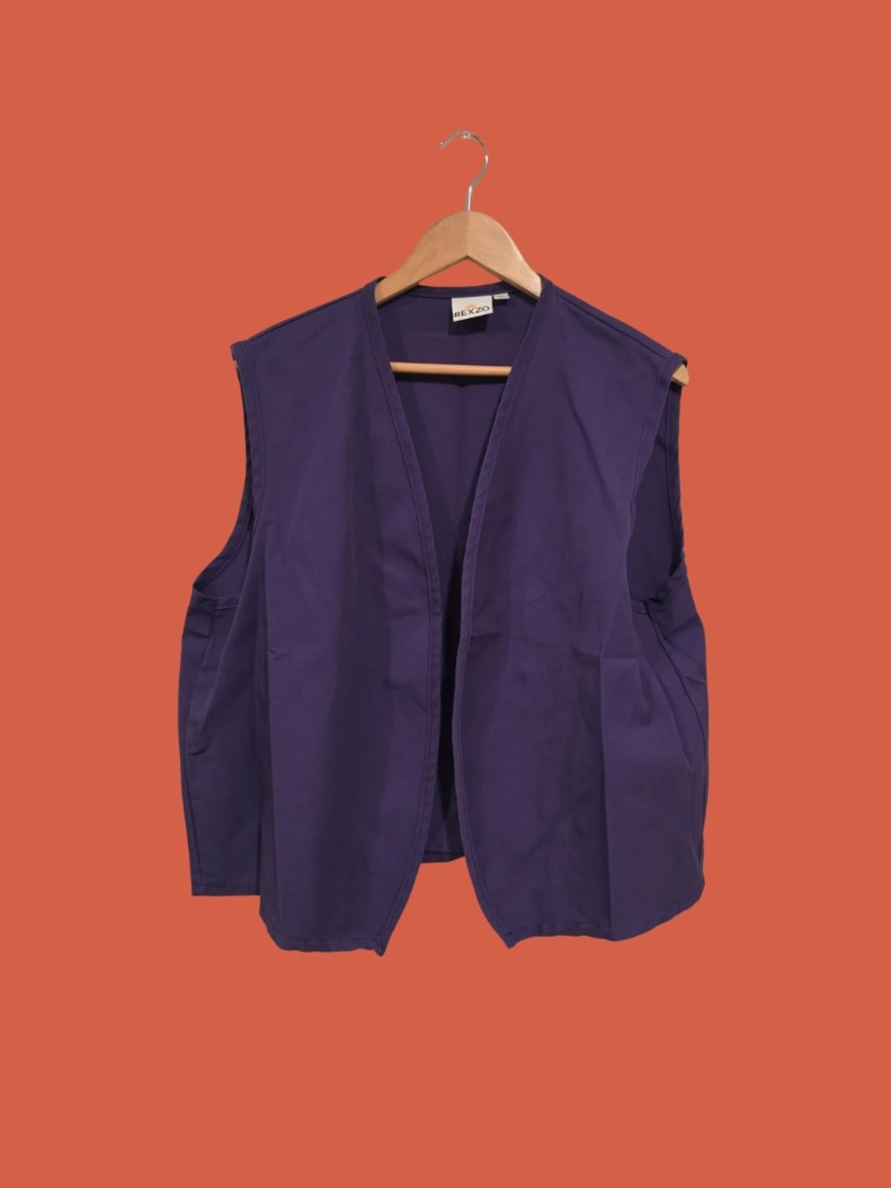 Vintage Purple Sleeveless Blazer Vest